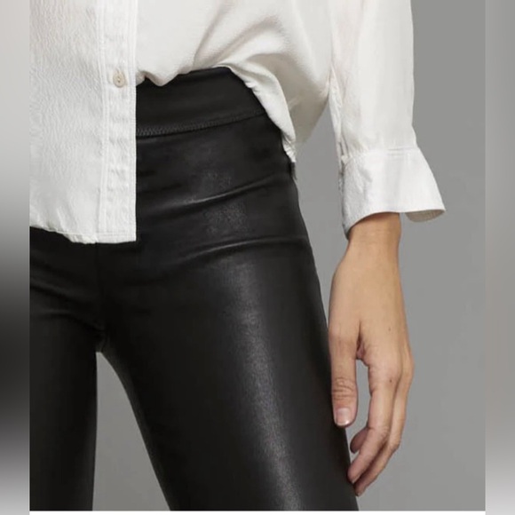 Mackage Stretch Leather Leggings Pants in Blk - Picture 5 of 11